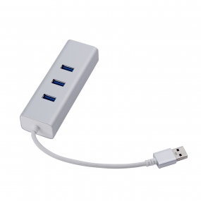 USB 3.1 to 3-Port USB 3.0 Hub with Ethernet Adapter