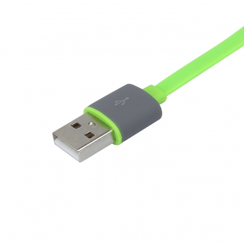 2-in-1 Charge Cable  Flat lightning cable with Micro USB Connecters For Android / IPhone