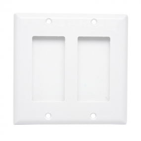 Custom and Design AllSmartLife 2-Pack 2 Gang 2 Port Keystone Wall Plate Big Hole