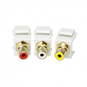 Custom and Design RCA Keystone Insert Component Video, 3 per Pack