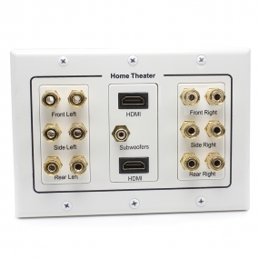 Home Theater Wall Plate, 12 Port Banana Binding Post +2 PORT HDMI+1Port RCA JAck speaker  Wall plate