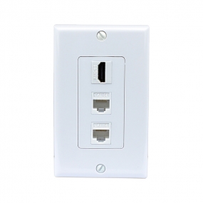 Combination design 1 Port HDMI 2 Port Cat5e Ethernet Decora Wall Plate Decora