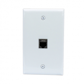 Brand new 1 Port Cat6 Shielded Female-Female Wall Plate White