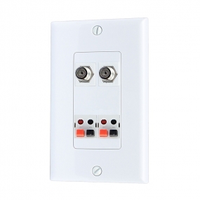 Home Improvement 2 Port Coax Cable TV F Type 2 port Speaker Wall Plates