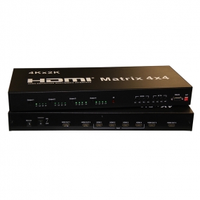 4x4 HDMI Matrix Support 4K/bi-directional IR control/RS232