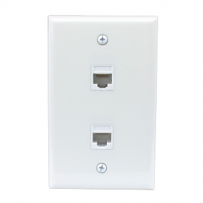 New 2 Port Cat6 Female-Female Wall Plates