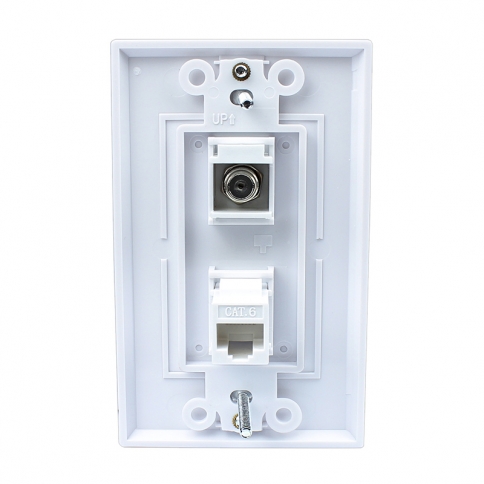 Brand new 1 Port Coax Cable TV- F-Type 1 Port Cat6 Ethernet Blue Decorative Wall Plates