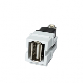 AllSmartLife® USB 2.0 Keystone Jack Female to Female Coupler Adapter - White
