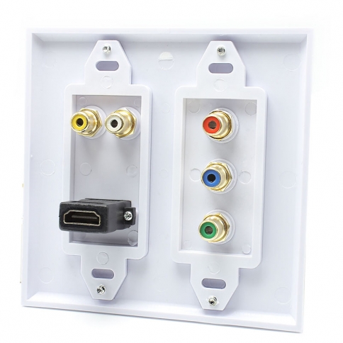 3 Port RCA color jack +2 RCA phono jack + HDMI 1080P connector Home Theater system Wall plate For US
