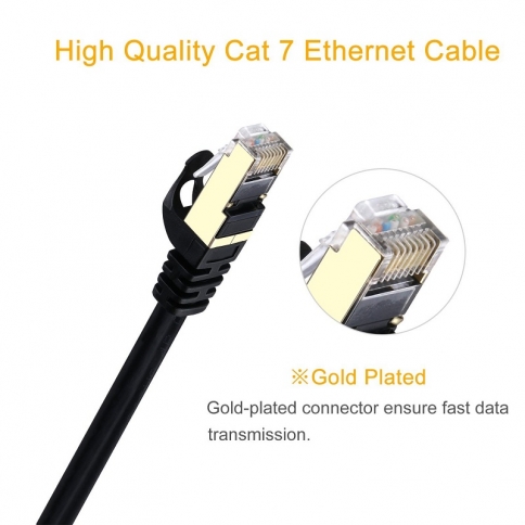 CHENZHIQIANG Network Accessories LAN Cable Tools CAT7 Gold Plated Dual Shielded Full Copper LAN Network Cable Length 8m
