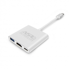 Allsmartlife USB-C Digital AV Multiport Adapter USB Type C to HDMI 4K Converter USB-C to HDMI and USB with Power Delivery