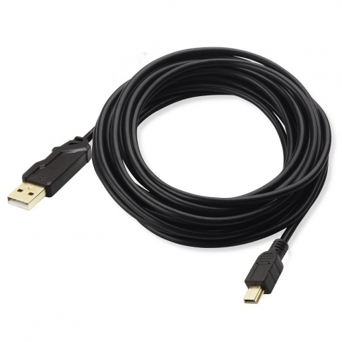 CableWholesale 6 feet Mini USB 2.0 Cable, Black, Type A Male / 4 Pin Mini-B  Male, A Male to 4 Pin Mini-B High Speed USB Cable, Type A to Type B USB