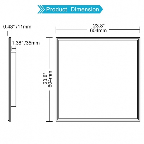 [package] LED-wall panel 120x60 80W (S) 830 Warm White