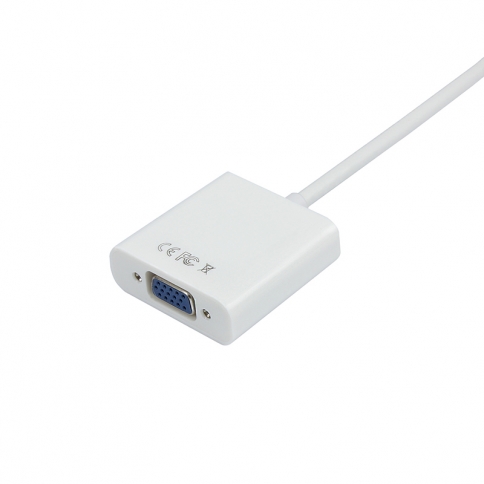 Mini Displayport  (Thunderbolt)  to VGA Adapter Cable for Mac Book/Pro and Mac Mini-square Shape