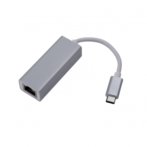 USB 3.1 Type C to Gigabit LAN Network Adapter in Silver
