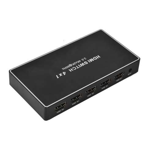 HDMI Version 2.0 Switch 4x1, 4 in 1 Out HDMI Switch 1080P with IR Remote, Support DVD Players , Satellite Receivers, HD players, PS4, Set top Boxes (4 Ports)