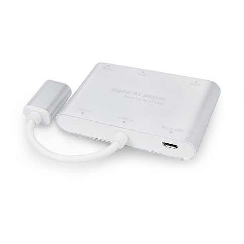 Allsmartlife Ezcast Adapter Female USB3.0 to HDMI VGA Adapter with Audio Powered by Ezcast, Digital AV Converter for IOS/Android Mobile Phone Tablet