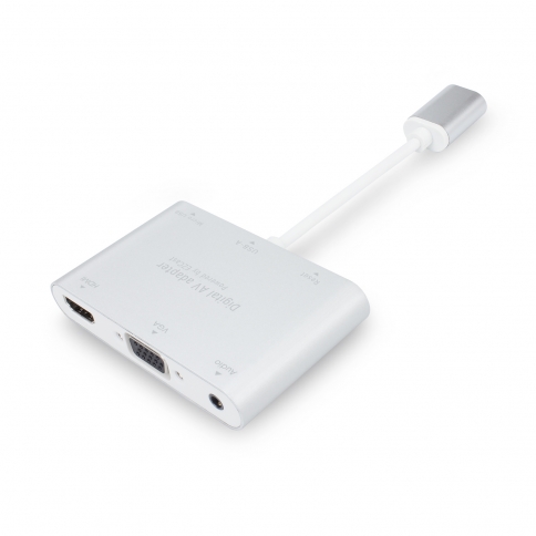 Allsmartlife Ezcast Adapter Female USB3.0 to HDMI VGA Adapter with Audio Powered by Ezcast, Digital AV Converter for IOS/Android Mobile Phone Tablet