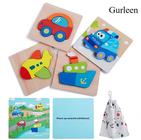 Gurleen Wooden Puzzles for Toddlers Educational Toy Gifts for 1 2 3 Year Old