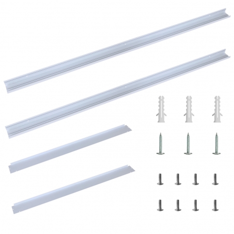 AllSmartLife 2x4FT Surface Mount Kit, Aluminum Ceiling Frame Kit for 2x4FT LED Panel Light/ Drop Ceiling Light-1pack