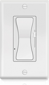 0-10V Dimmer Switch for LED/ CFL/ Incandescent/ Halogen, 3-Way or Single Pole Low Voltage Dimmer Switch, 600W Max, ETL Listed, Wall Plate Included, White 1-Pack
